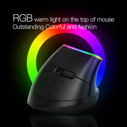 M618C RGB Vertical Wireless Ergonomic Hand-held Straight Mouse